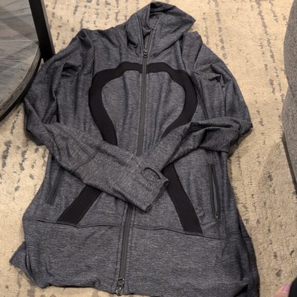 Lululemon In Stride Jacket Heathered Coal / Black - Picture 9 of 11